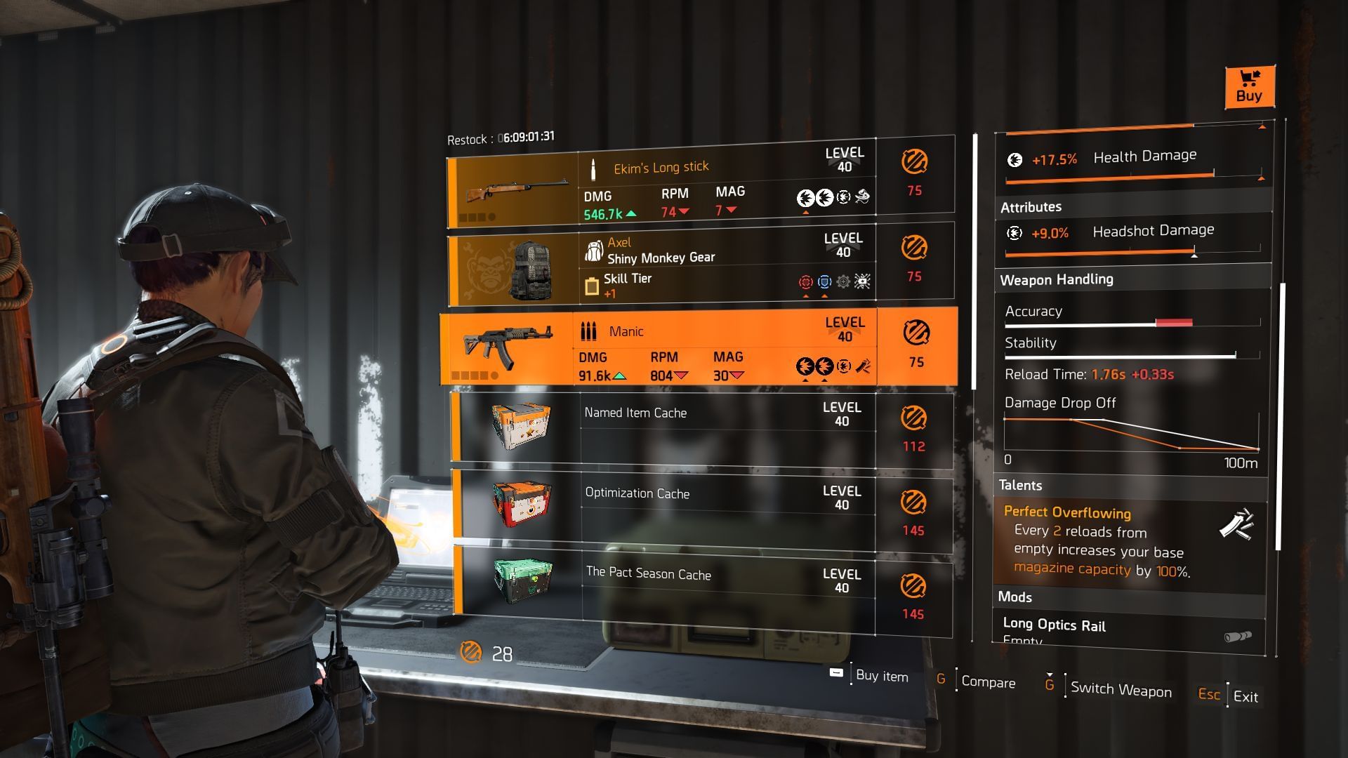 The Division 2 Countdown vendor (Image via SK Gaming || Ubisoft)