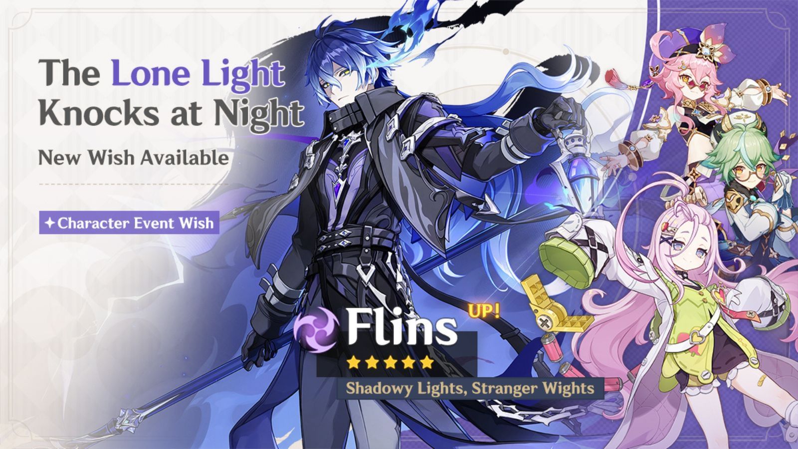A brand-new 5-star character, Flins, will be released during the second half of the Luna I update (Image via HoYoverse)