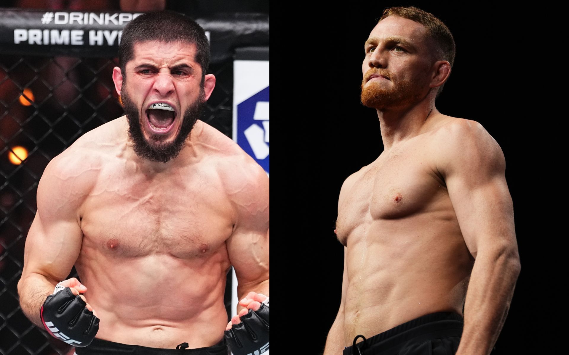 Islam Makhachev (left) will take on Jack Della Maddalena (right) next. [Images courtesy: Getty]