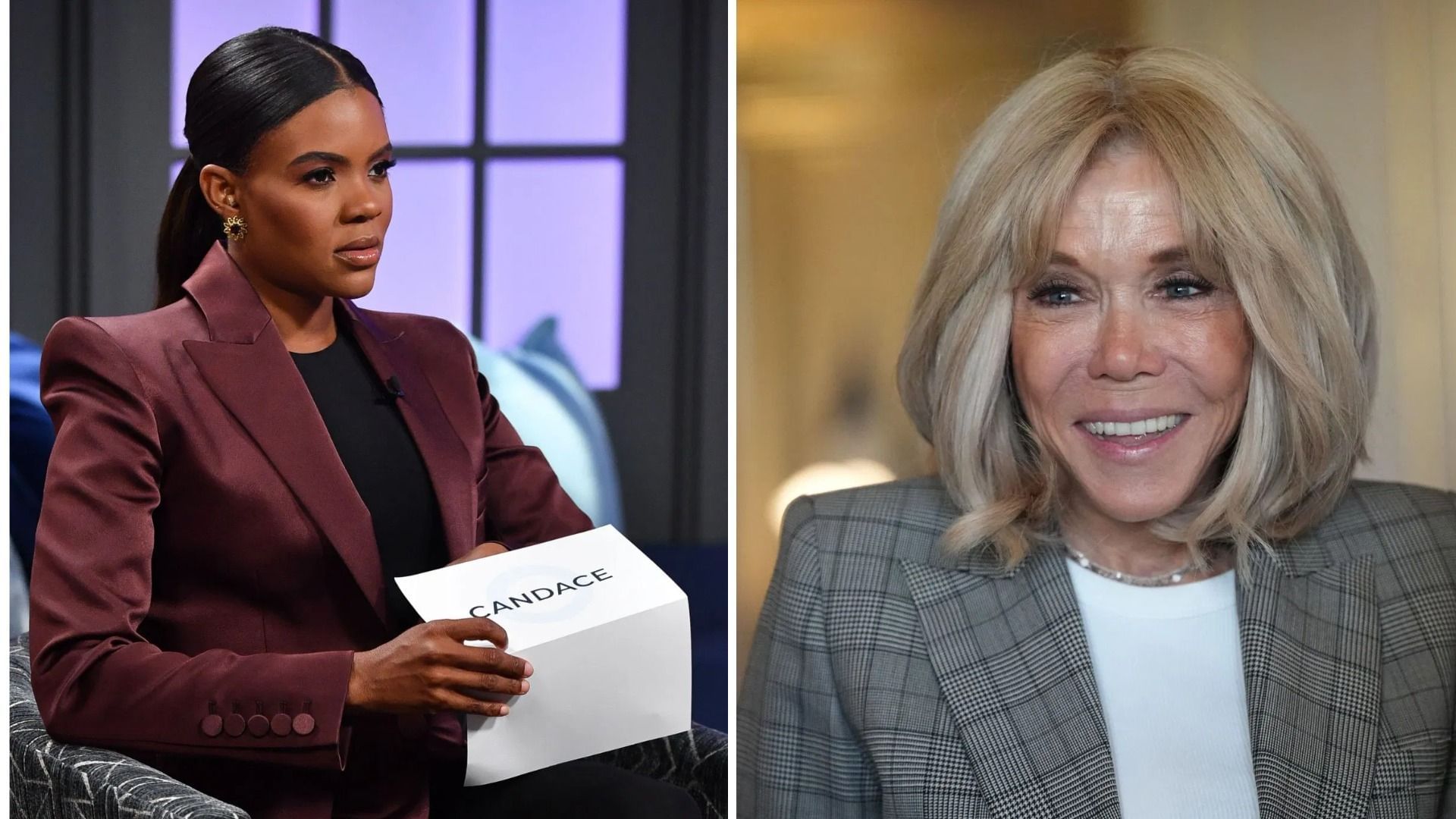 Candace Owens and Brigitte Macron (Image via Getty)