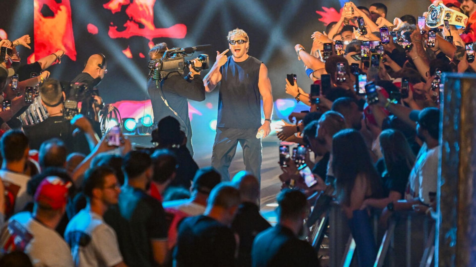 Logan Paul on SmackDown in France! [Image credit: WWE.com]