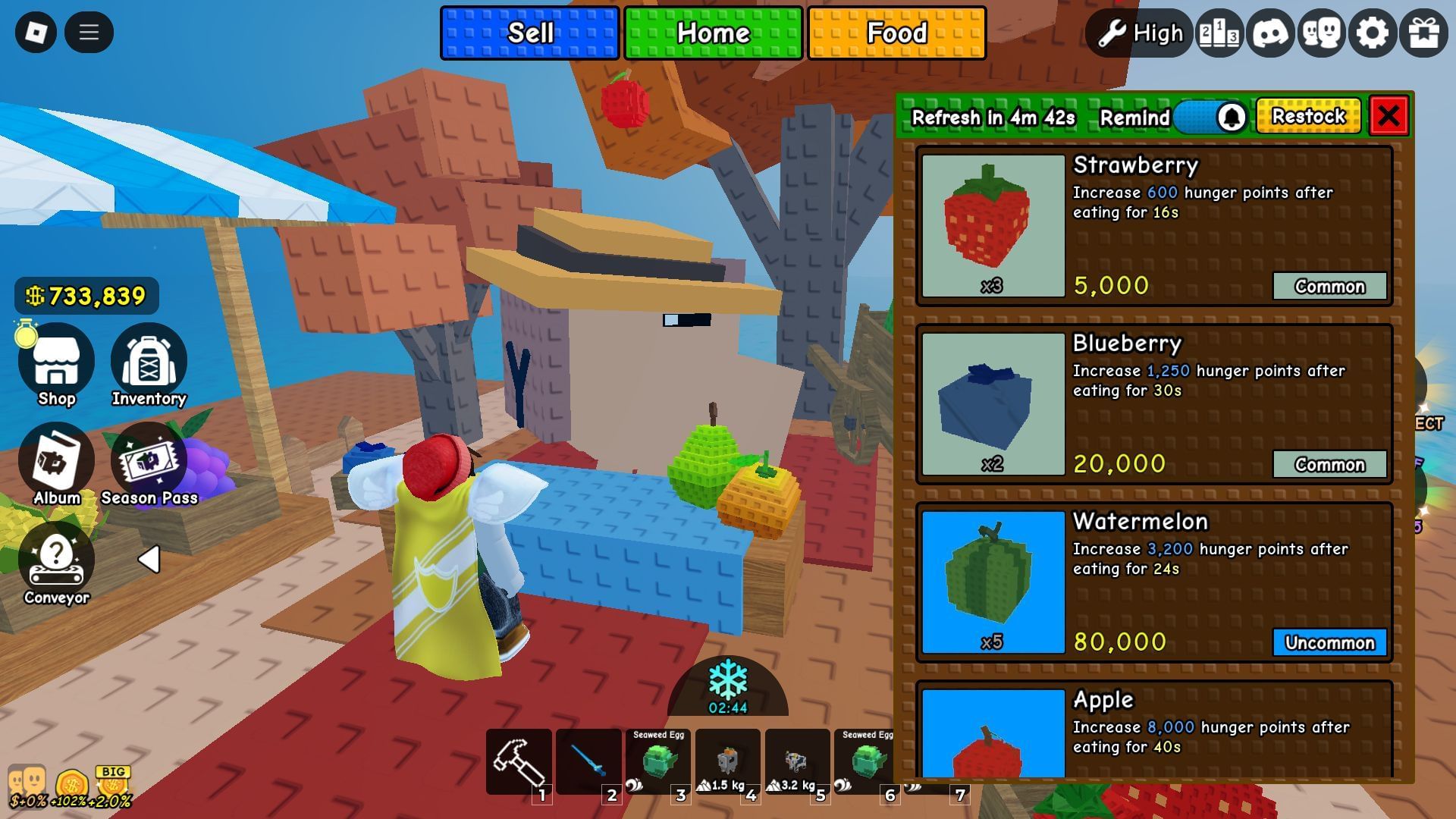 The Food shop (Image via Roblox)