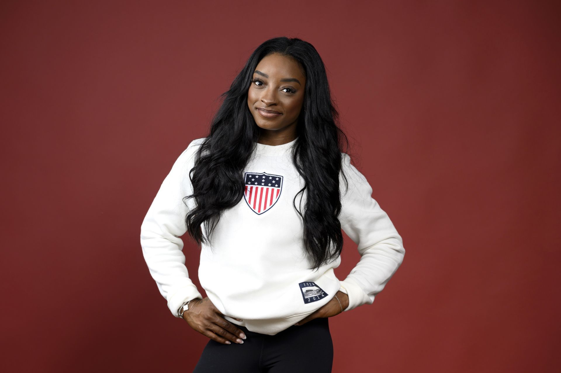 Biles in a Team USA photoshoot - Source: Getty