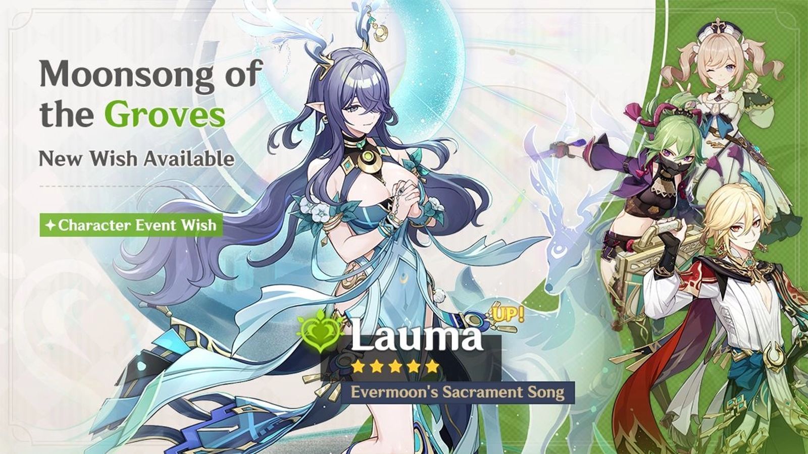 Lauma banner in version Luna I (Image via HoYoverse)