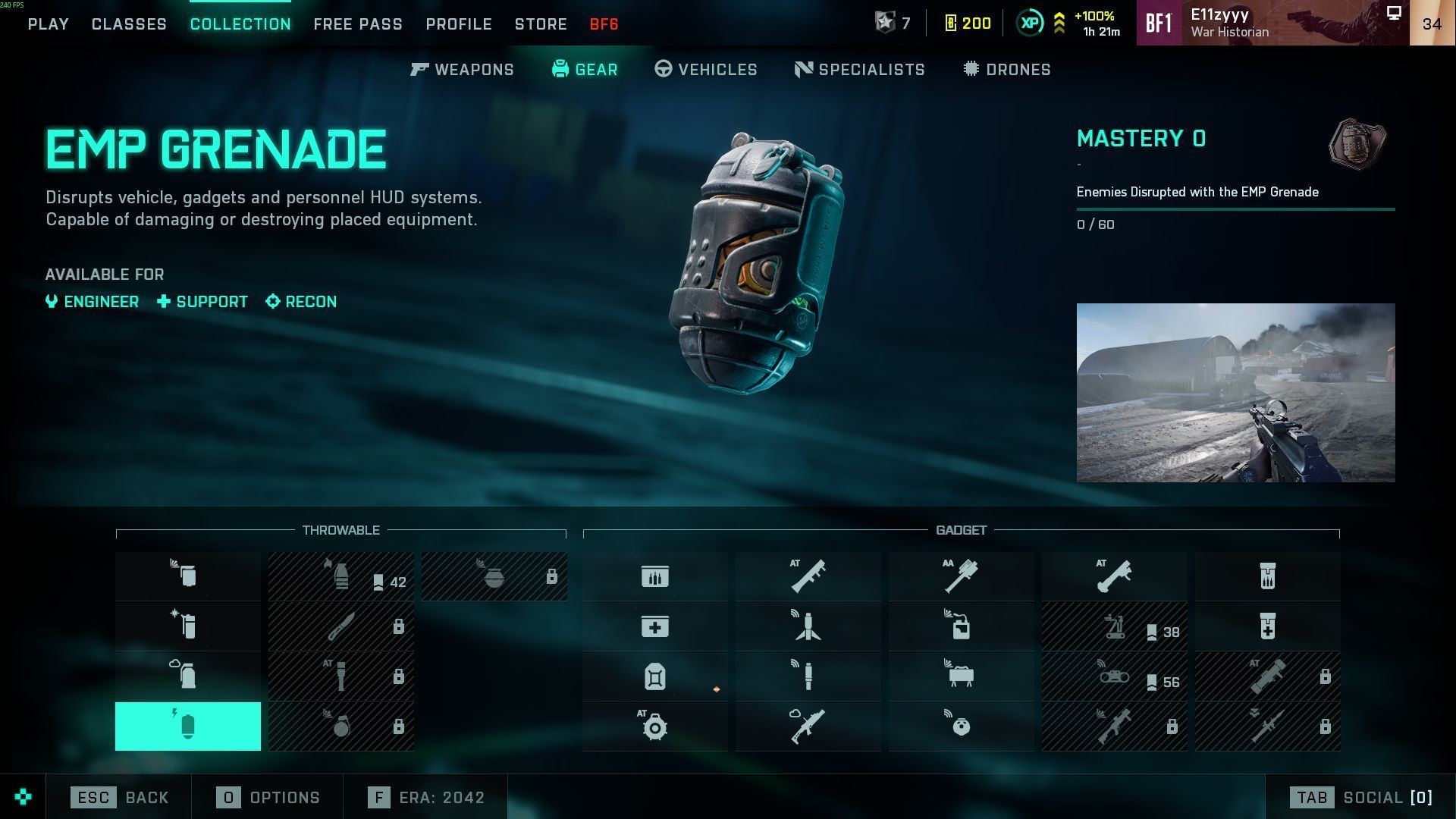 EMP Grenade in Battlefield 2042 (Image via SK Gaming || EA)