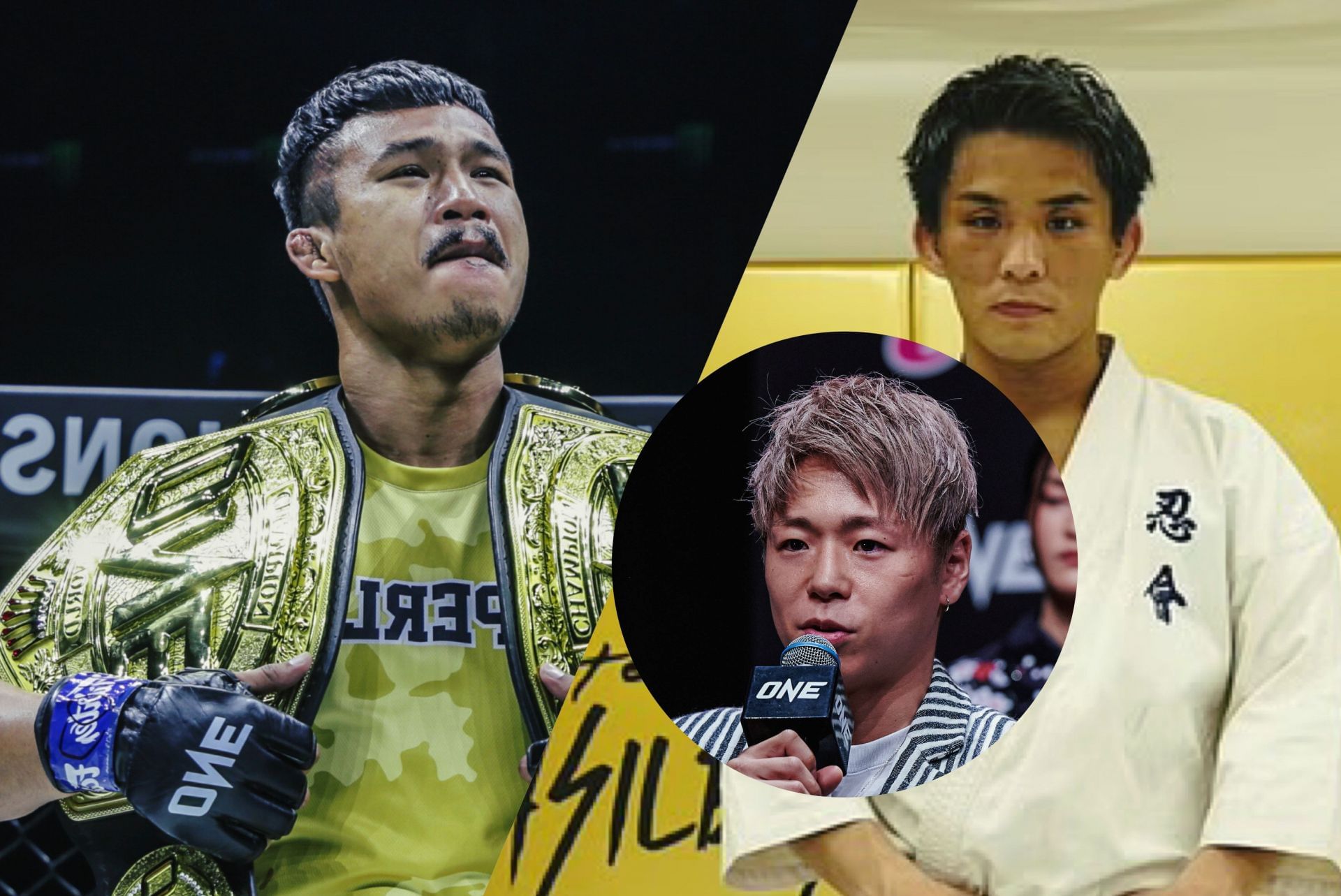 Takeru Segawa (inset) hopes his stablemate Yuki Yoza (right) avenges his loss to Superlek. [Images: ONE Championship]