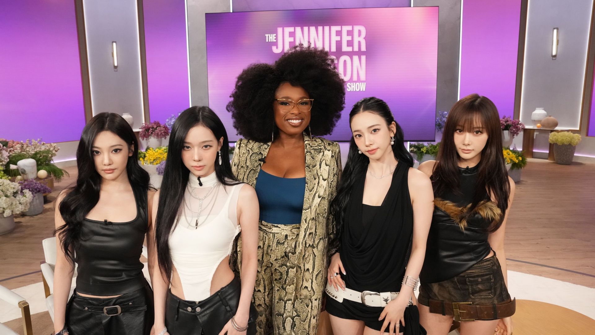 aespa on The Jennifer Hudson Show (Image via X/@JHudShow)