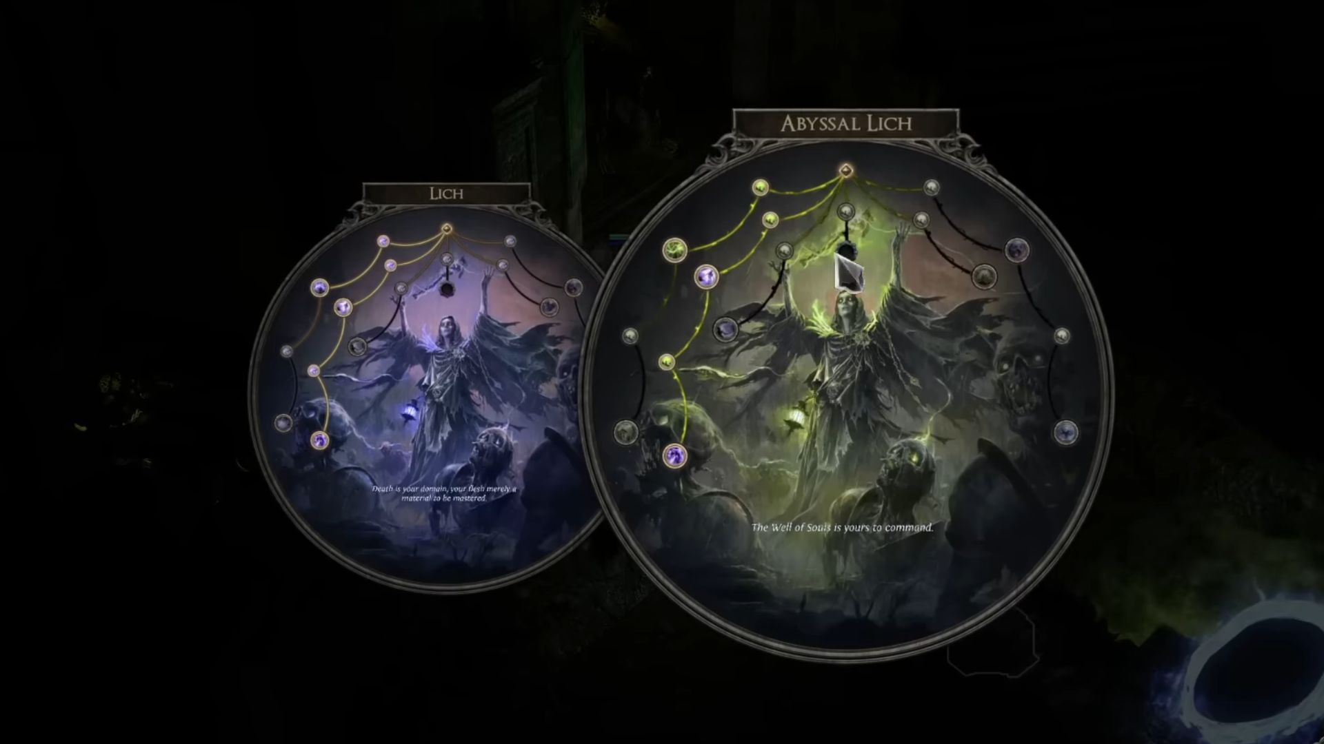 Lich can convert herself into Abyssal Lich (Image via YouTube/@Lundburgerr // Grinding Gear Games)