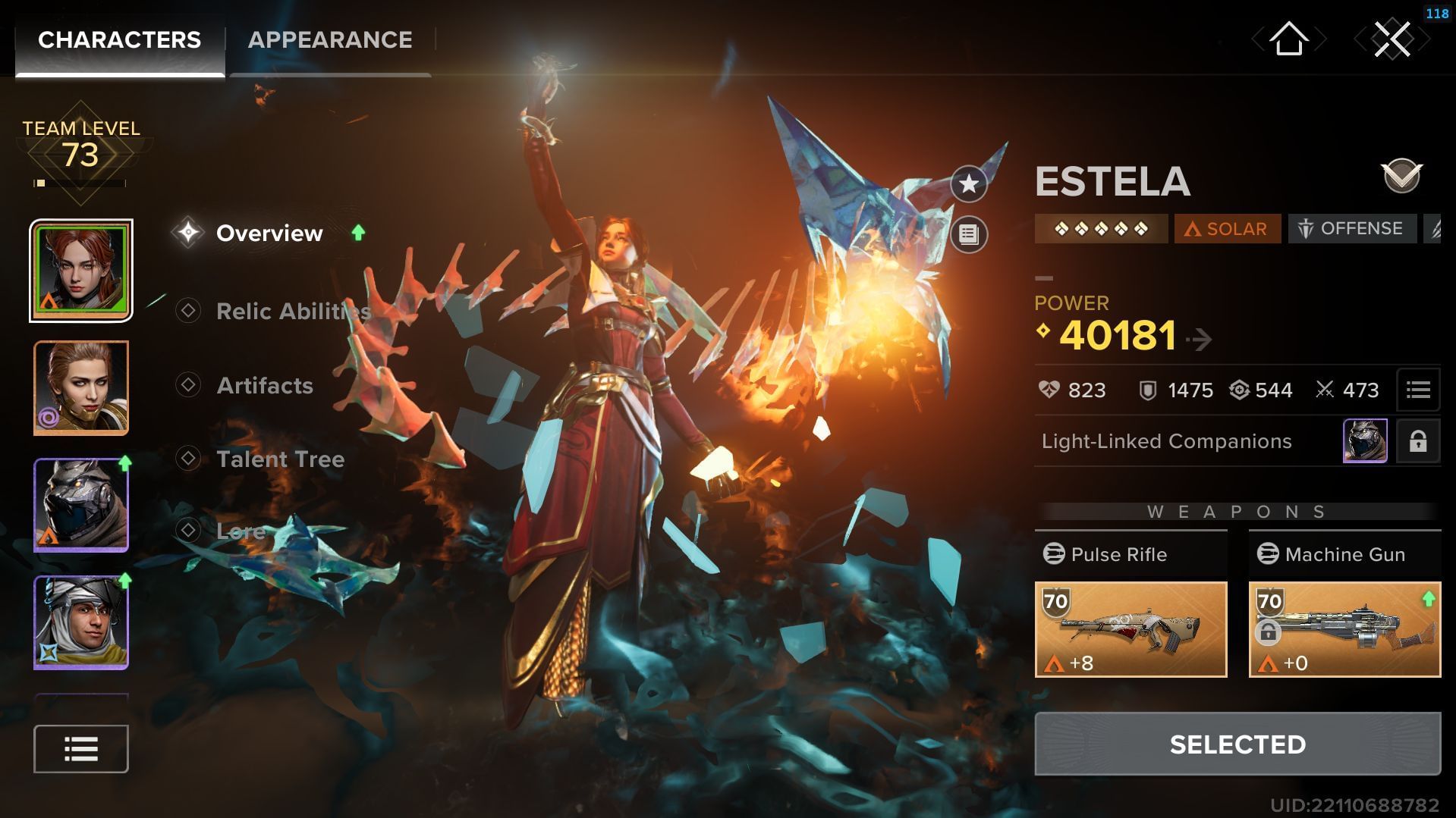 Estela in Destiny: Rising (Image via NetEase) 