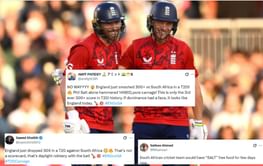 "South African cricket team would have “SALT” free food for few days now" - Fans hail England for record batting display in 2nd ENG vs SA T20I 2025