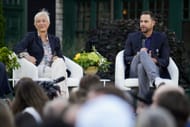 Martina Navratilova and Andy Roddick at the International Tennis Hall of Fame Ceremony 2025 - Source: Getty