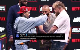 "This is ridiculous" - Fans react to Gervonta Davis and Jake Paul shoving each other during faceoff ahead of their boxing match