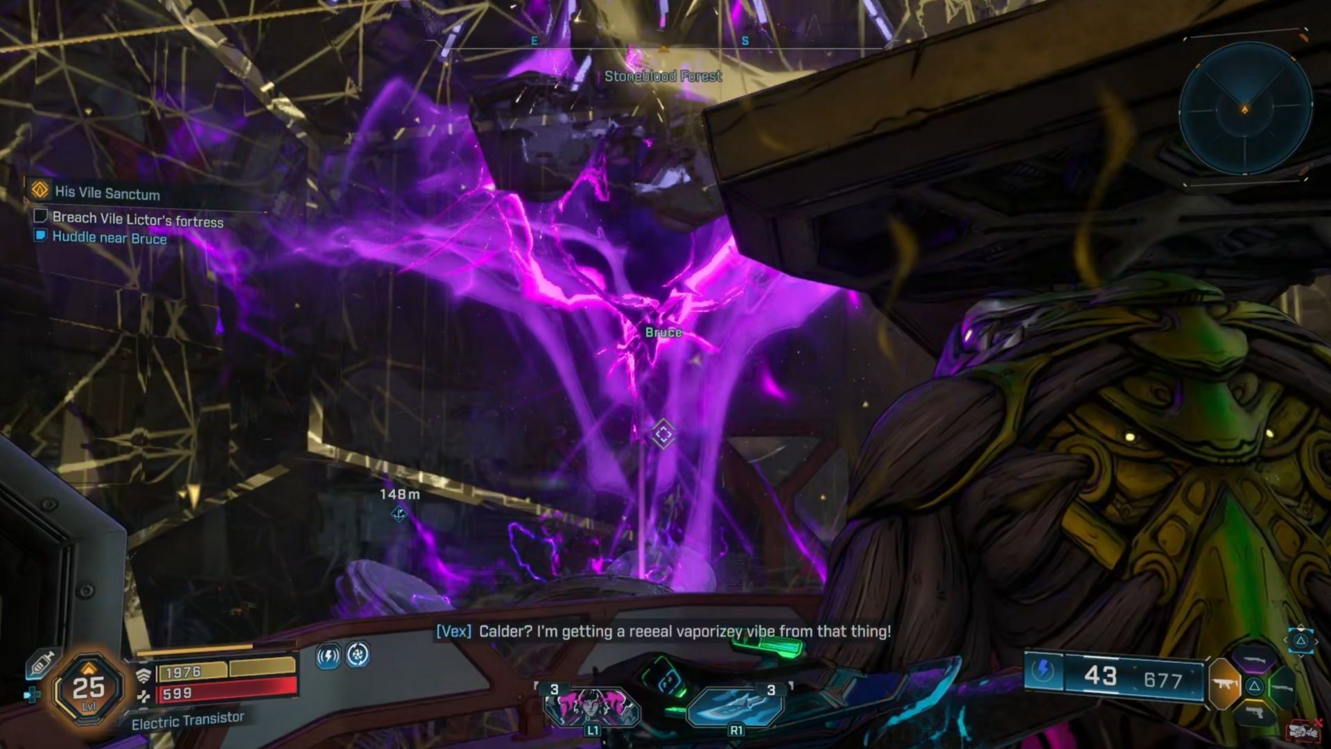 Just jump in the purple rift. What&#039;s the worst that could happen? (Image via 2K Games)