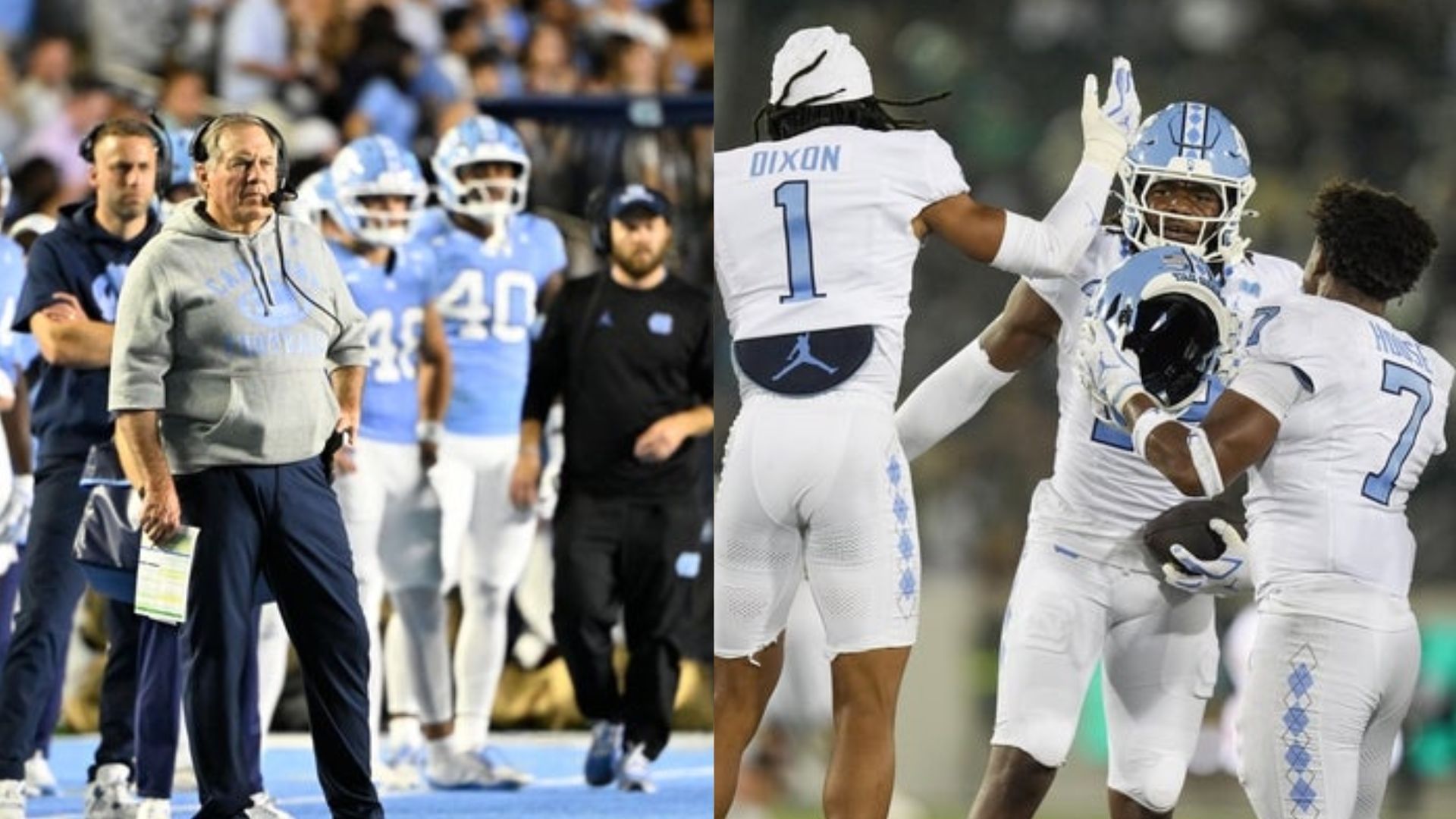 North Carolina coach Bill Belichick