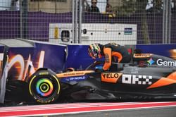 Championship leader Oscar Piastri crashes out of the F1 Azerbaijan GP