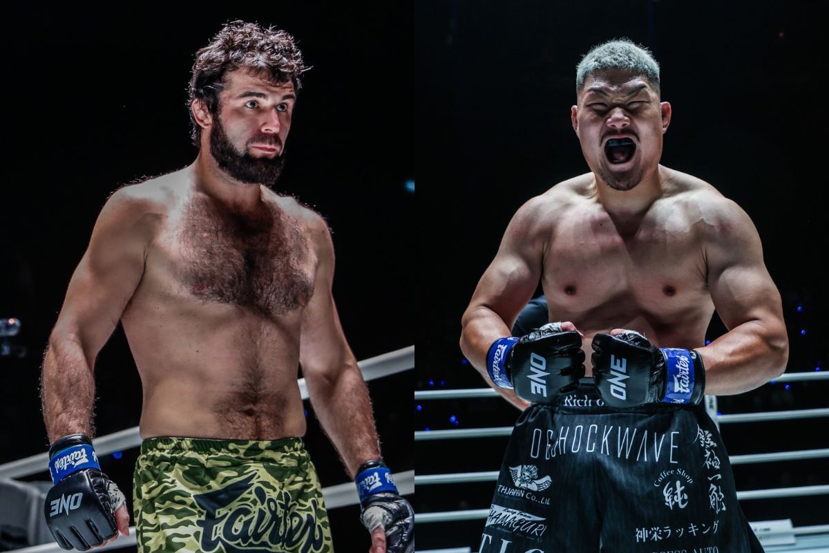 (From left) Shamil Eddogan and Ryugo Takeuchi go to war at ONE 173 in Tokyo, Japan. [Image: ONE Championship]