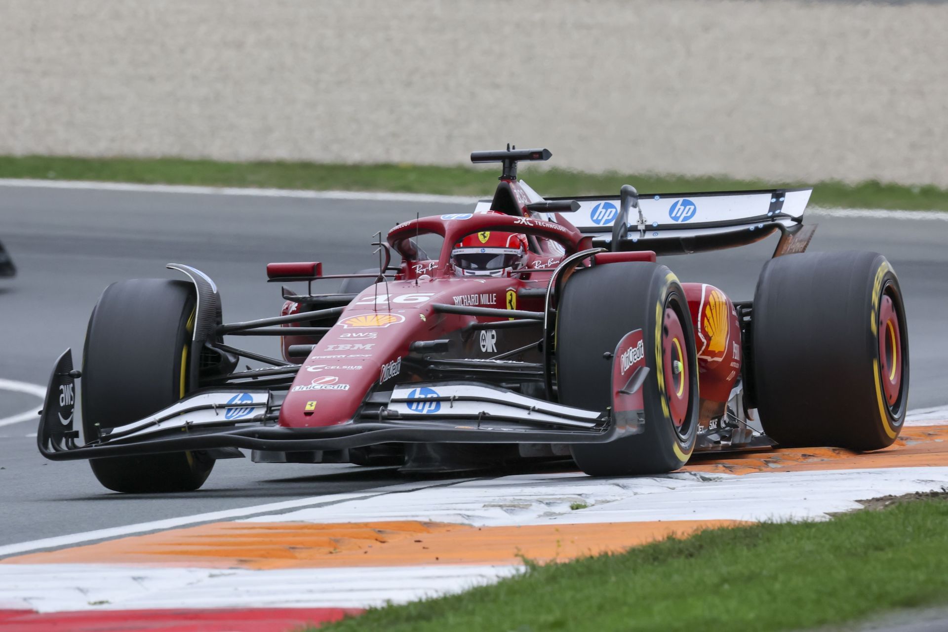 Charles Leclerc of Monaco drives the (16) Scuderia Ferrari HP SF-25 Ferrari during the Formula 1 Heineken Dutch Grand Prix 2025 in Zandvoort, Netherlands - Source: Getty