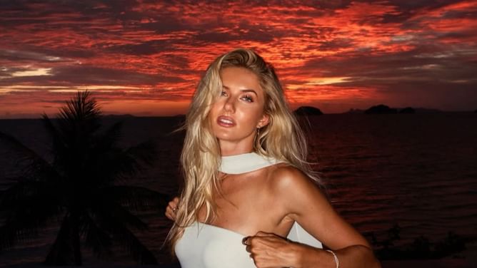 From posing in blue bikini to witnessing sunset blues, Alica Schmidt shares highlights of her vacation trip to Thailand