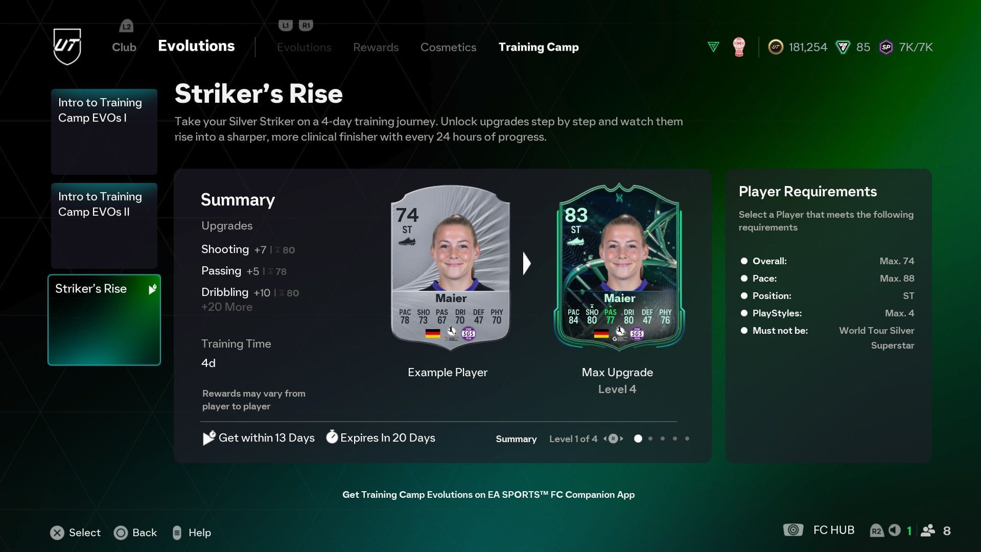The requirements (Image via EA Sports)