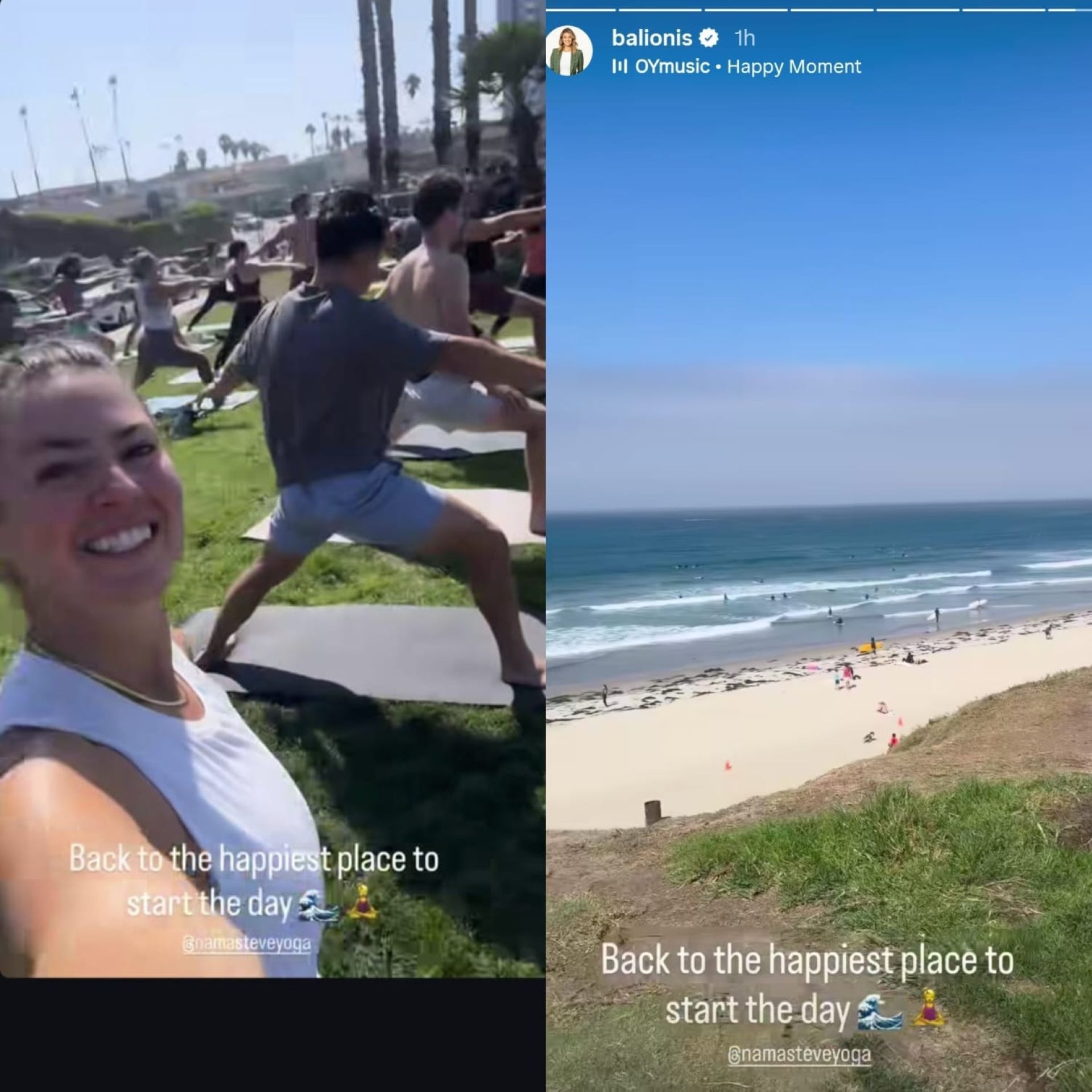 A still from Amanda Balionis&#039; Instagram story (via @balionis)