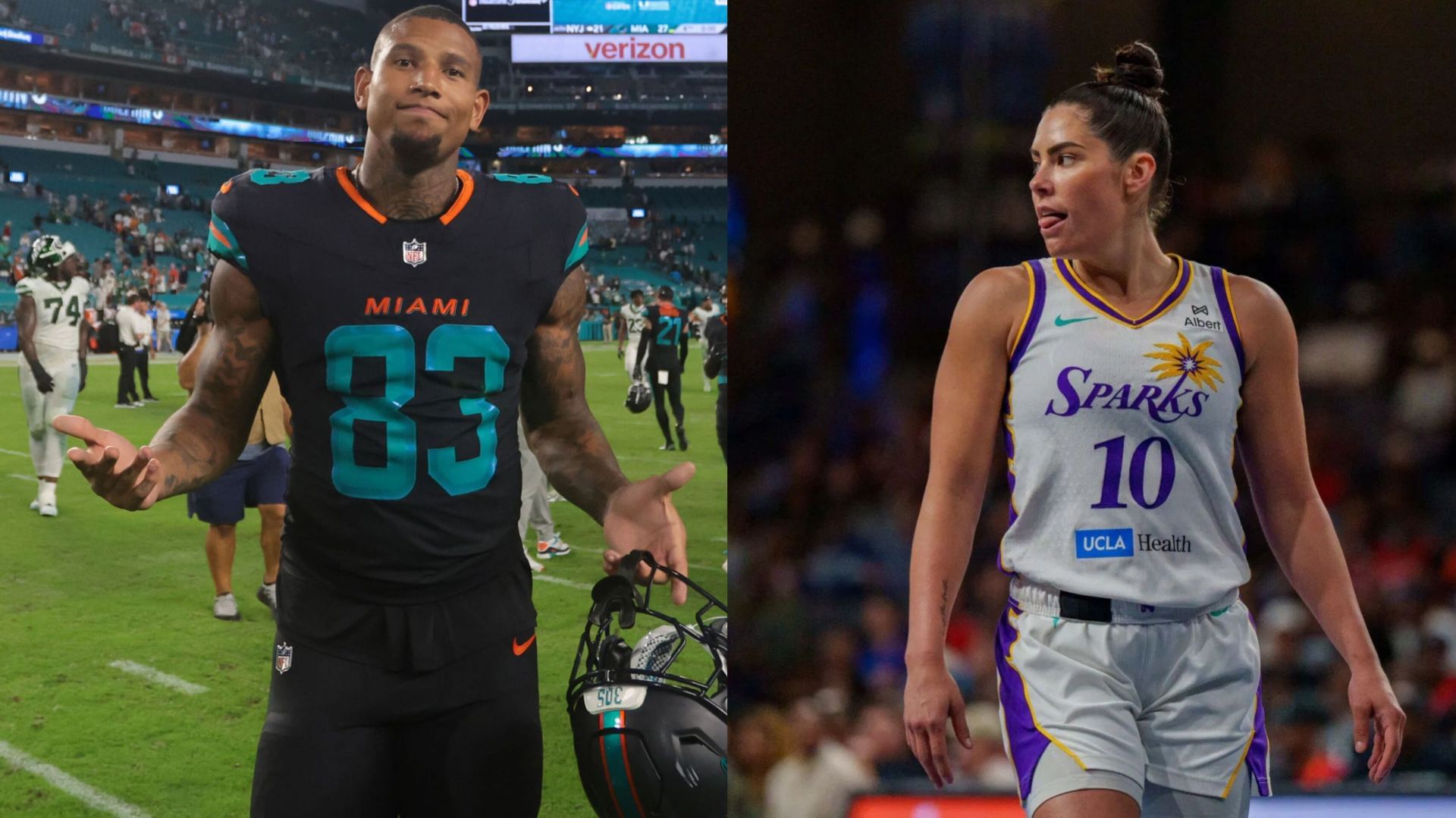 NFL fans react as Darren Waller shines for Dolphins in first game in nearly 2 years after retirement (Image source - IMAGN/Getty)