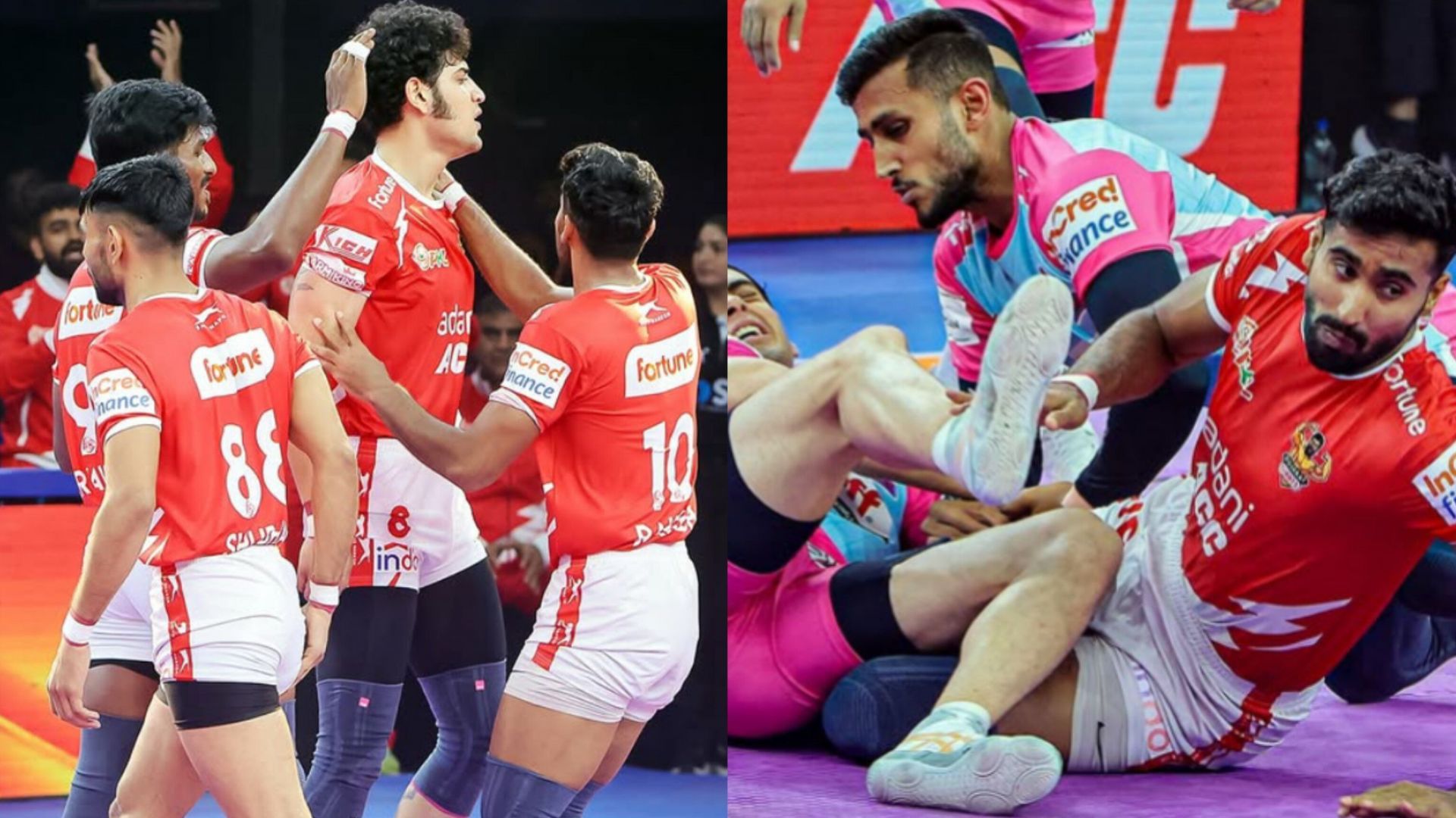 Gujarat Giants lost against Jaipur Pink Panthers (Image: X/ProKabaddi/Gujarat Giants)