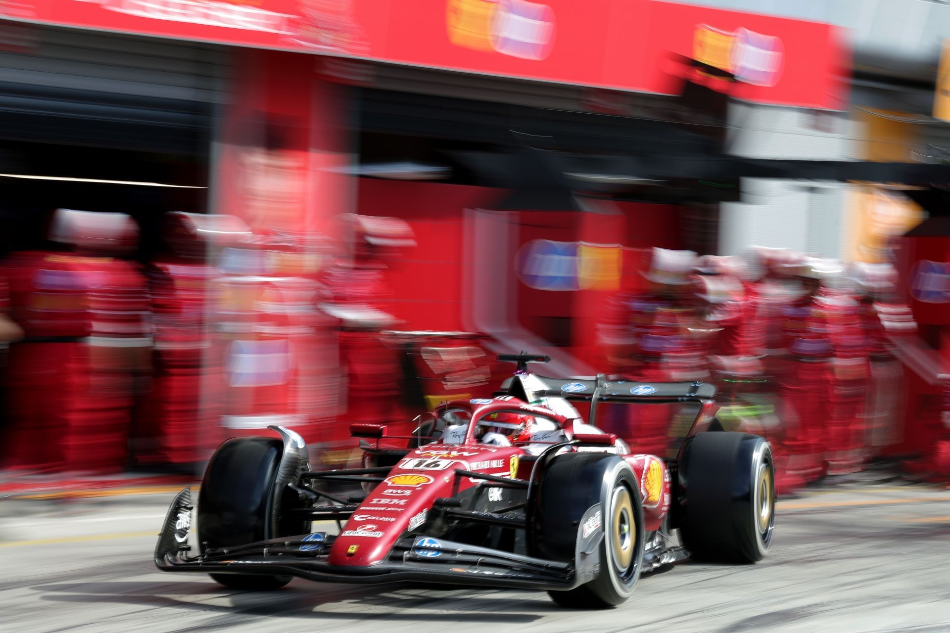 Charles Leclerc during the Italian GP - Source: Getty
