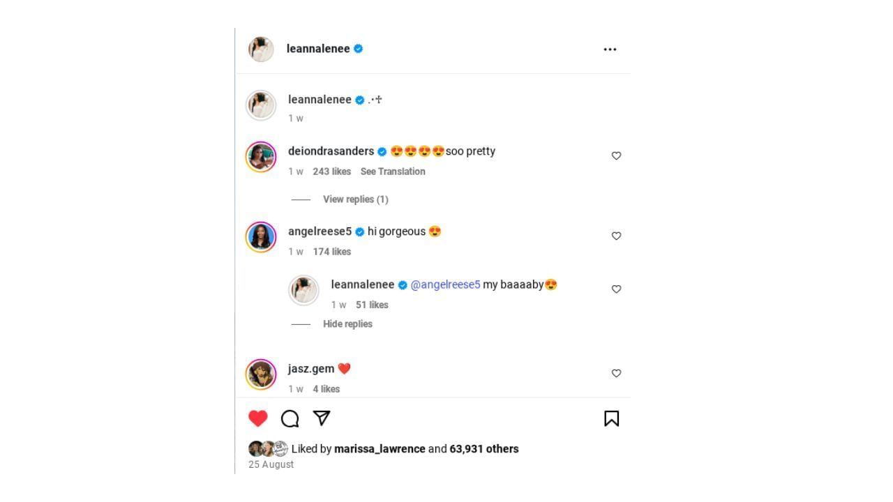 Source: (Via Instagram/ @leannalenee)