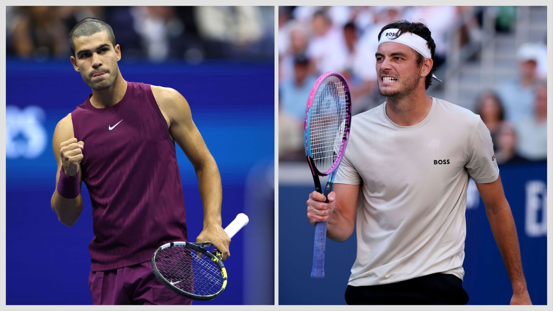 Carlos Alcaraz and Taylor Fritz will be in action on Day 10 of the US Open 2025. (Photos: Getty)