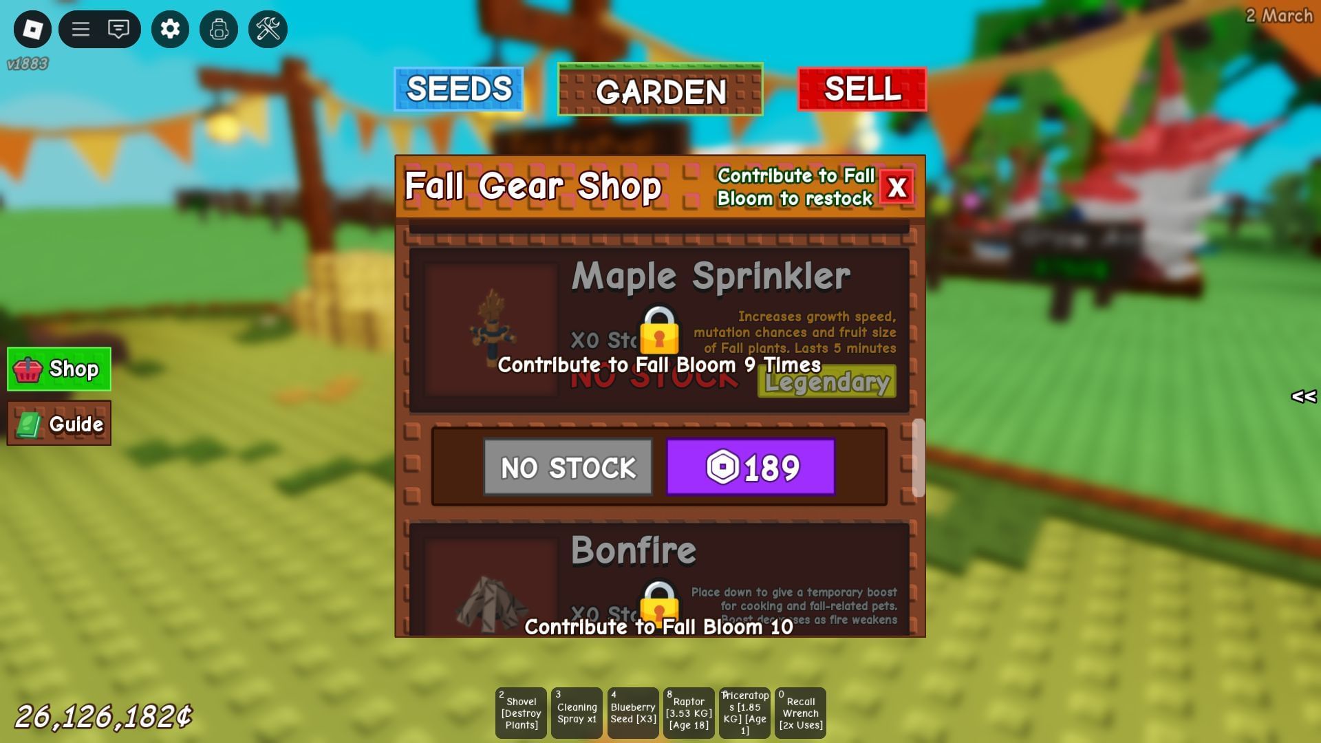 The Maple Sprinkler (Image via Roblox)