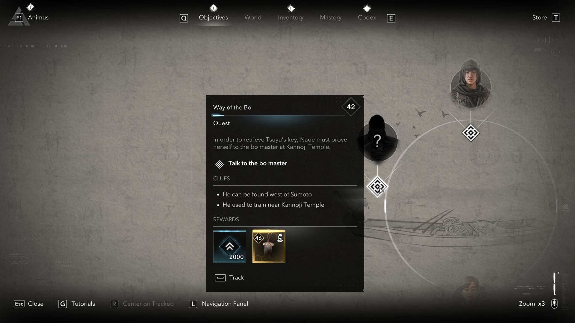 Way of the Bo quest details (Image via Ubisoft)