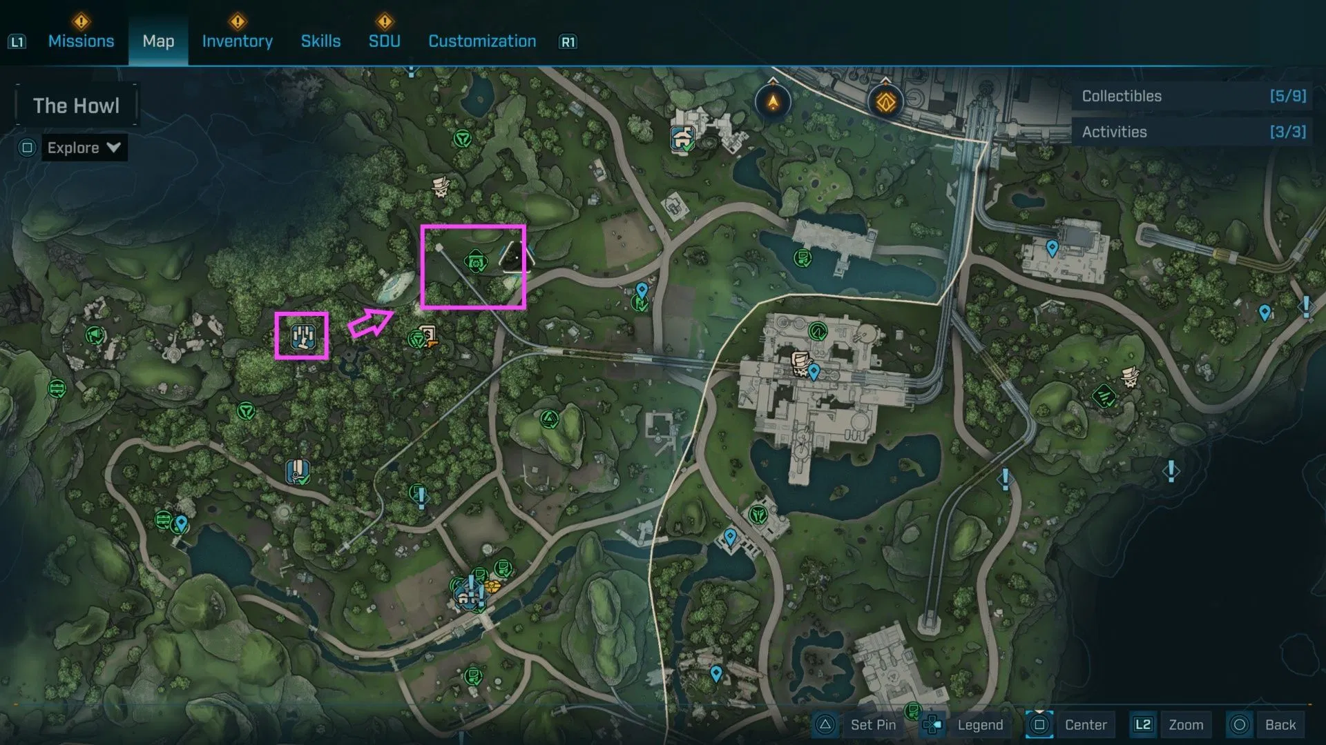 Here&#039;s where you can find the Core Observer: Blacklime Bunker (Image via 2K Games)