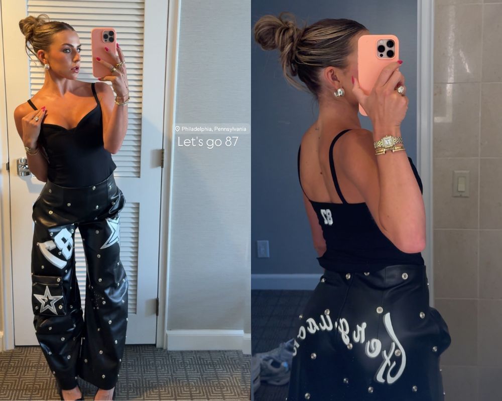 Jake Ferguson&#039;s fianc&eacute;e Haley Cavinder drops 2-word message showing off custom gameday fit for Cowboys vs Eagles TNF clash [IG/@haleycavinder]