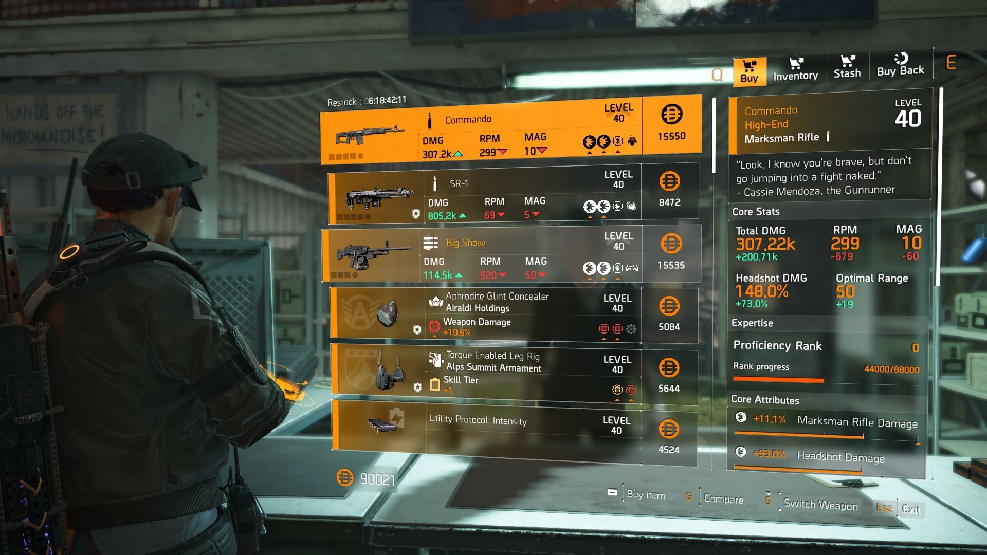 The Division 2 vendor at the Campus (Image via SK Gaming || Ubisoft)