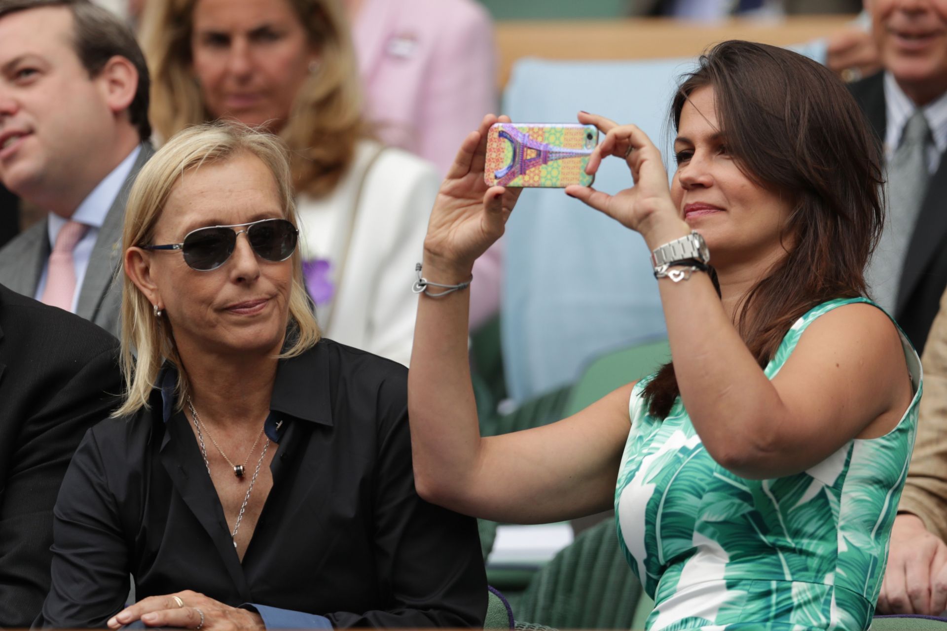 Martina Navratilova and Julia Lemigova at Day Twelve: The Championships&mdash;Wimbledon 2016 - Source: Getty