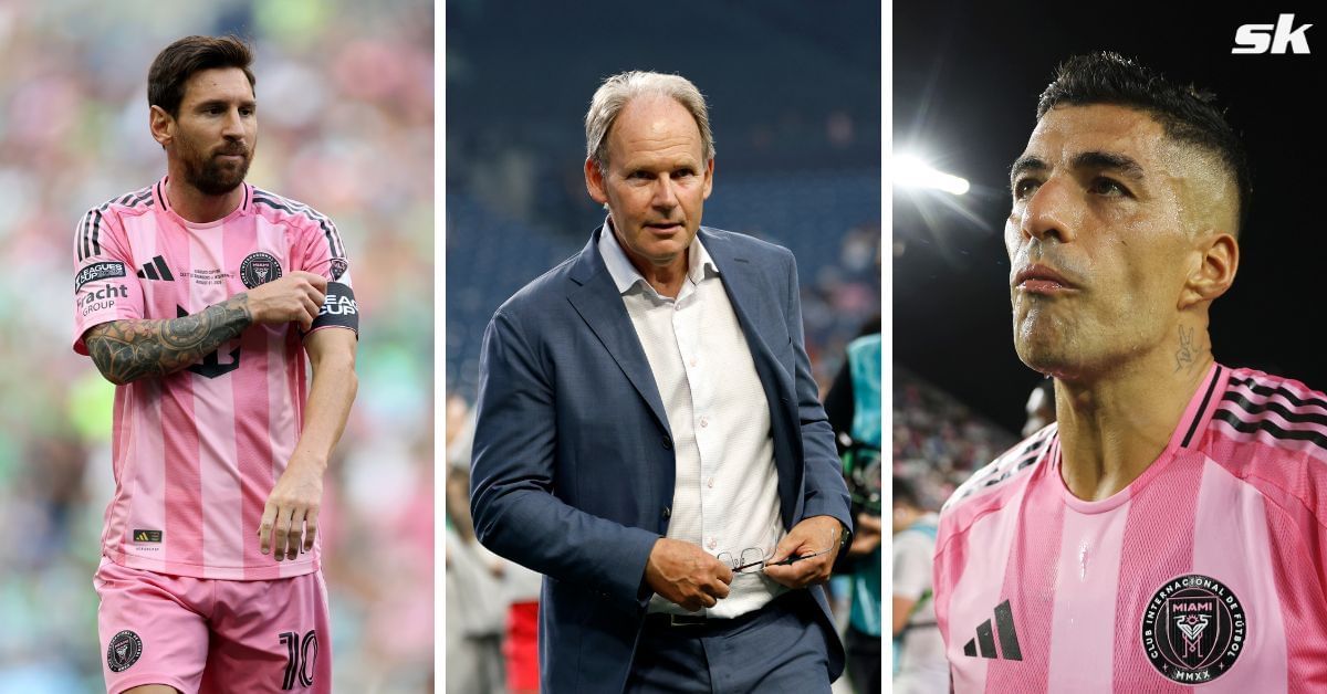 After Luis Suarez appeared to spit on staff members, Seattle Sounders&rsquo; head coach reveals what happened during chat with Lionel Messi  (All images from Getty)