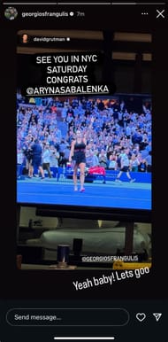 Georgios' Instagram story