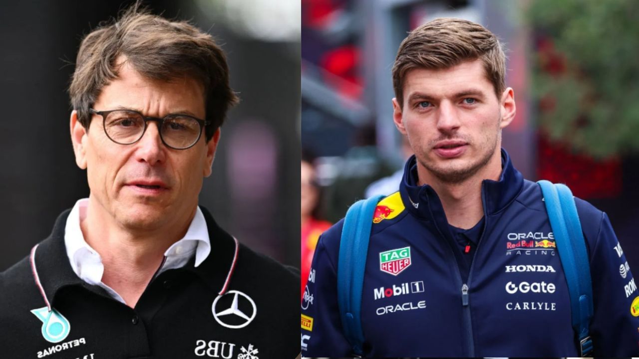 Toto Wolff and Max Verstappen
