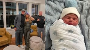J.J. McCarthy's fiancée Katya Kuropas melts hearts with adorable IG snap of son Rome posing with his very first football