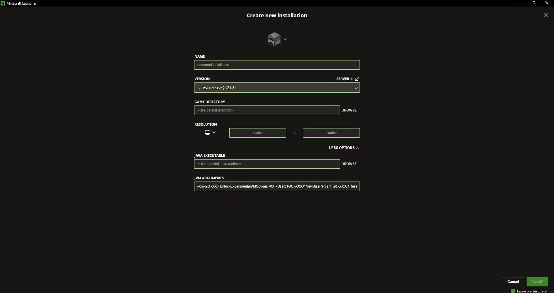 You can also create a customised installation of the Minecraft 1.21.9 update (Image via Sportskeeda Gaming || Mojang Studios)