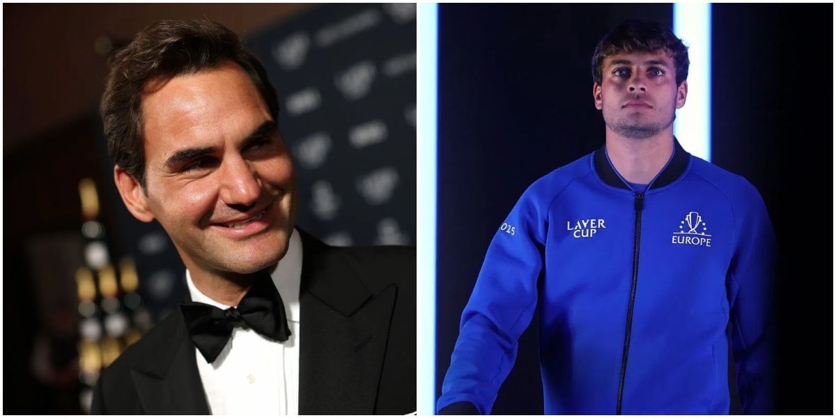 Roger Federer and Flavio Cobolli