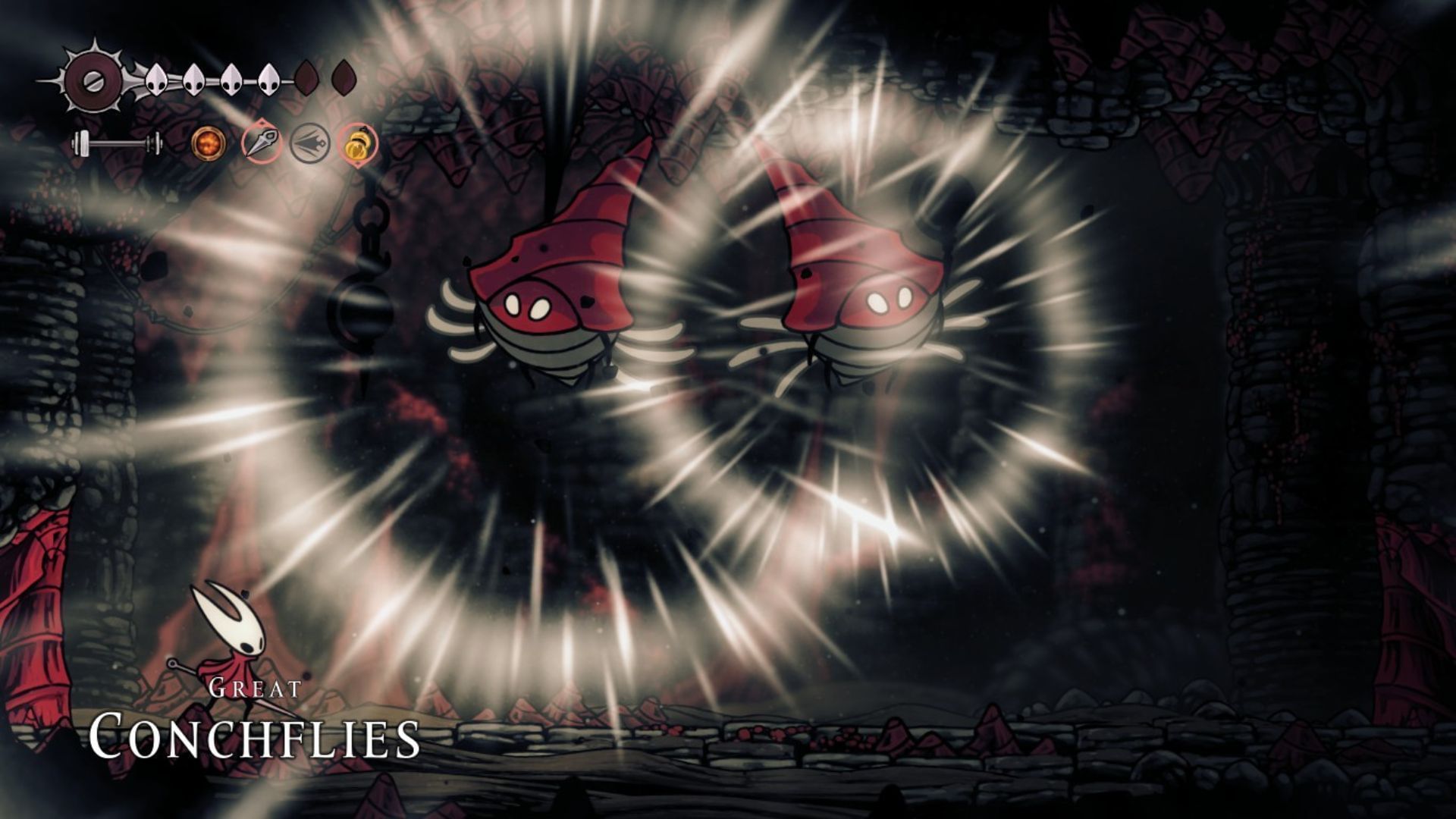 Duel with the Great Conchflies in Hollow Knight Silksong (Image via Team Cherry)