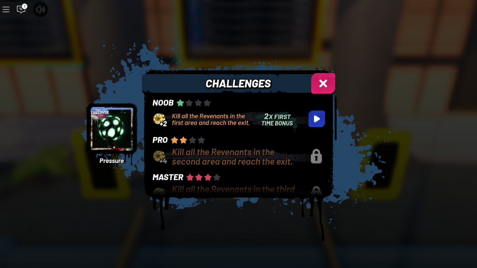 The Takeover challenges (Image via Roblox)