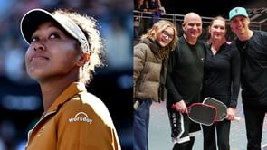 Andre Agassi impresses Naomi Osaka by showing off his iconic sneakers days after earning daughter Jaz's fashion approval at US Open