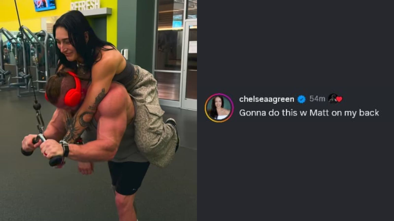 Chelsea Green&#039;s comment on Matthews&#039; post [Image via AEW Star&#039;s Instagram]