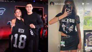 Jack Bech's girlfriend Kylie Young rocks all-black Raiders WR-loaded custom outfit for Week 2 game vs. Chargers