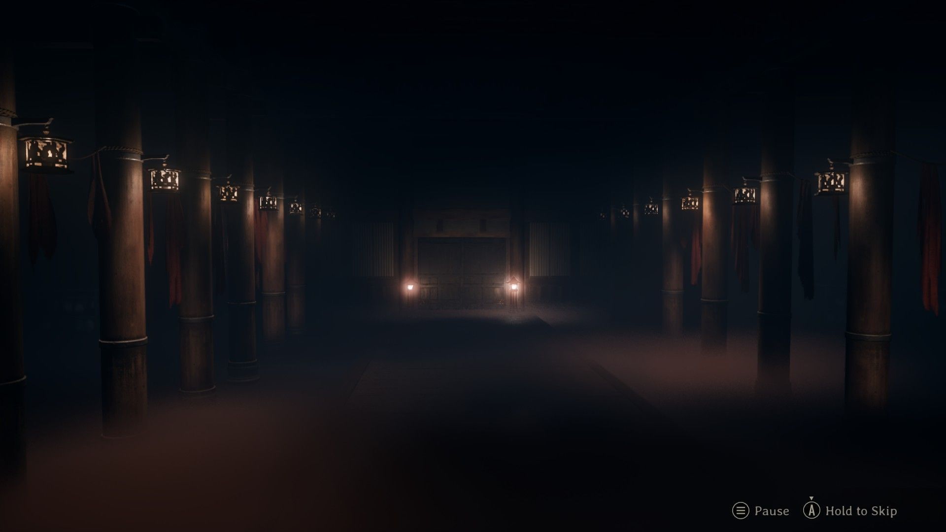 The exit door of Grand Hall (Image via KONAMI || Sportskeeda Gaming)
