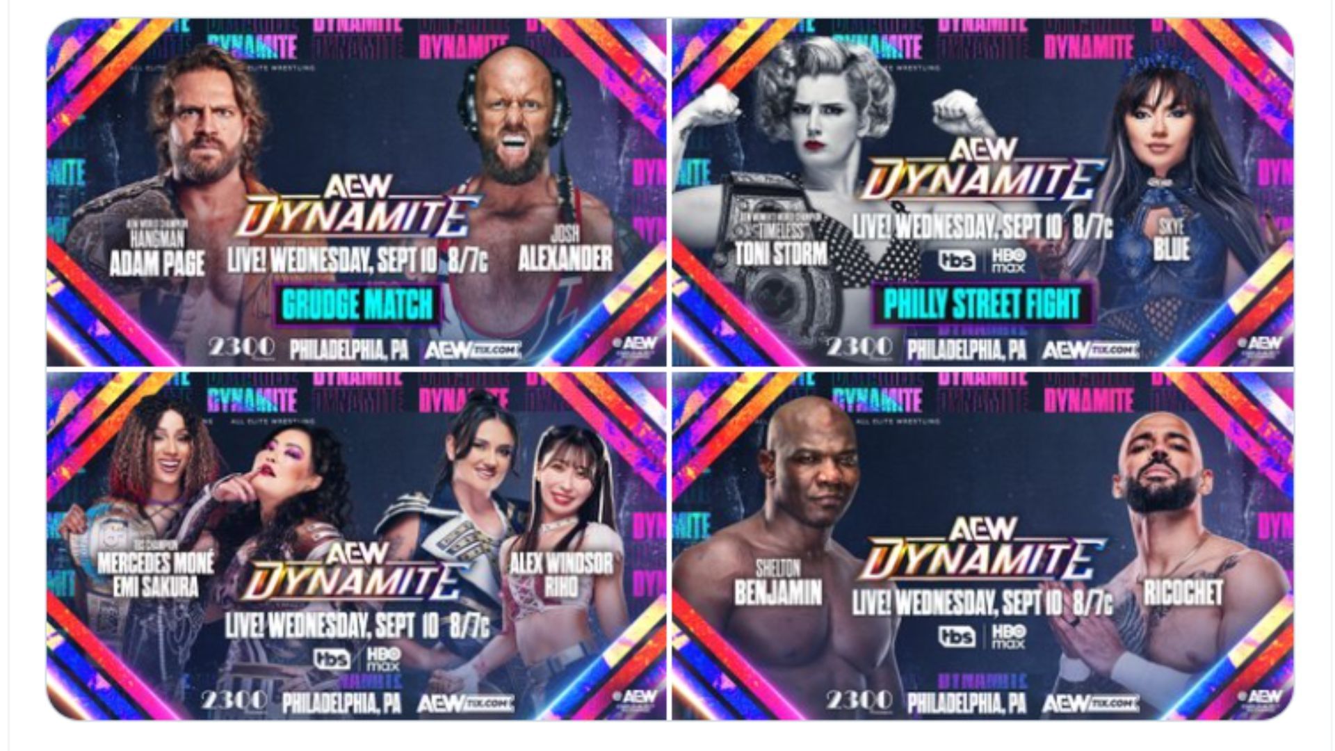 Matches announced for AEW Dynamite this week [Image Credits: All Elite Wrestling on X]