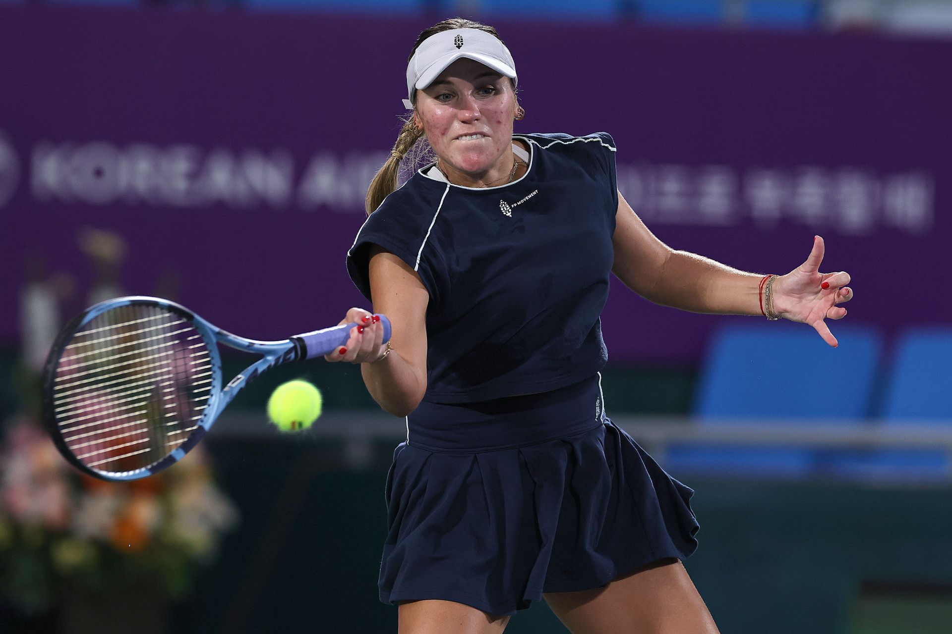 Sofia Kenin hits a forehand at Korea Open 2025 | Image Source: Getty