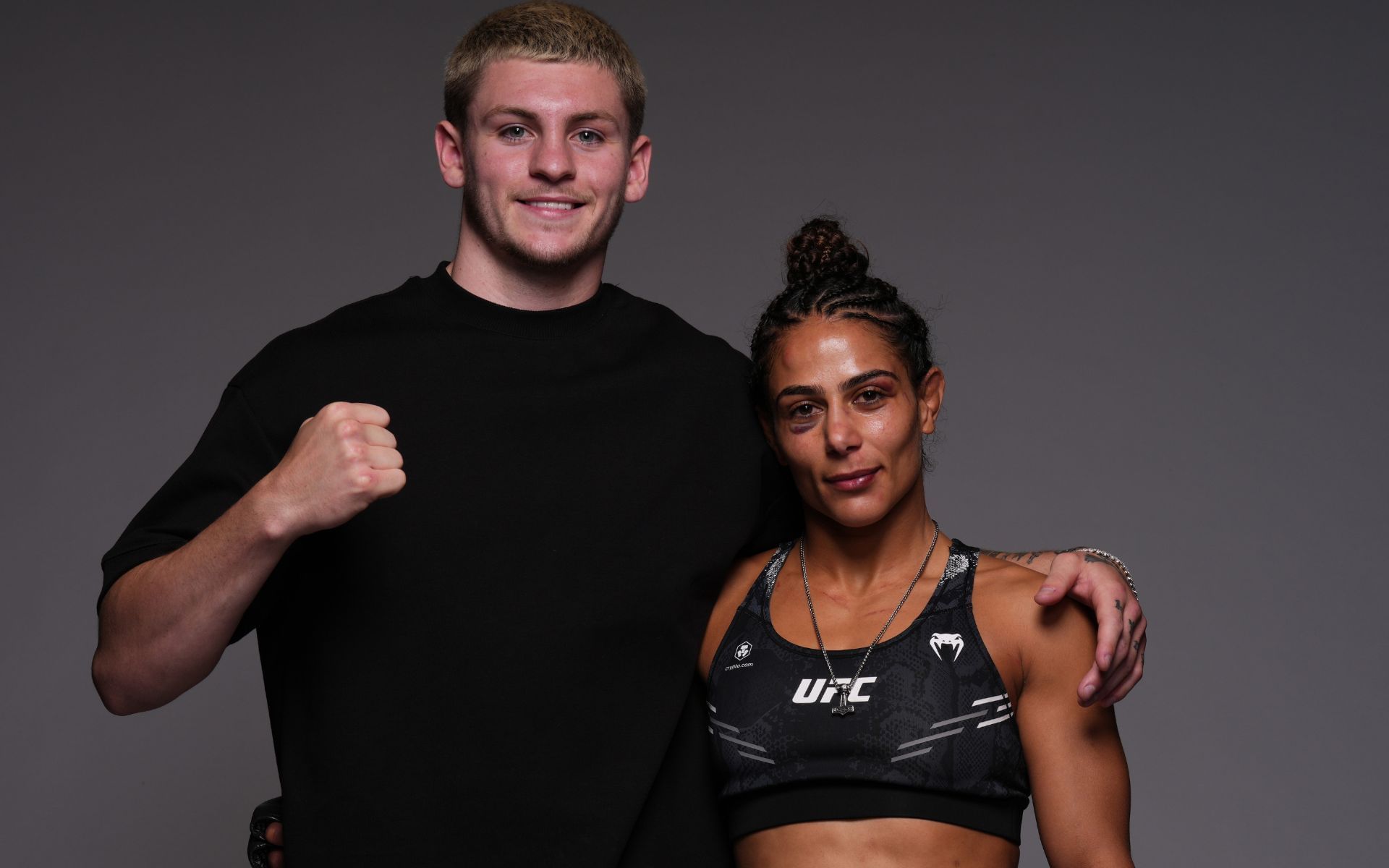 Callum Walsh (left) and Tabatha Ricci (right) at UFC Vegas 96. [Image courtesy: Getty Images]